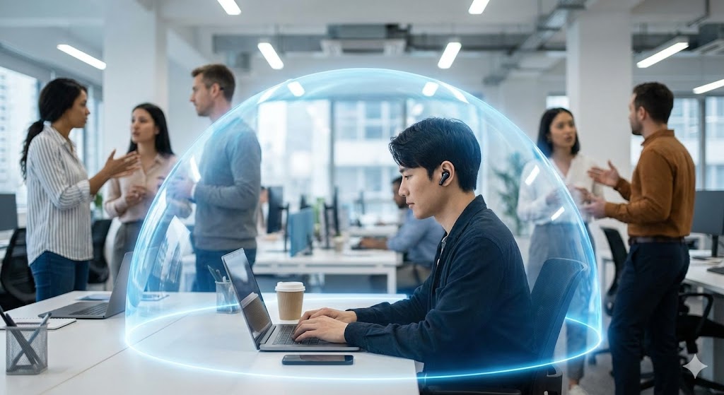 ノイキャンで個室空間